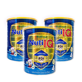 Bộ 3 Lon Sữa Bột Nutifood Nuti IQ Gold Step 4 - 1.5kg