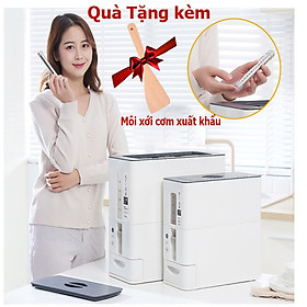 Thùng gạo thông minh Nhật Bản GL881, Thể tích 12kg. Tặng kèm môi dừa xới cơm.