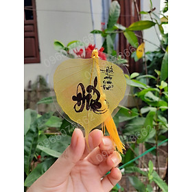 Mua Bộ 8 chữ thư pháp trên lá bồ đề bỏ ốp điện thoại và treo xe