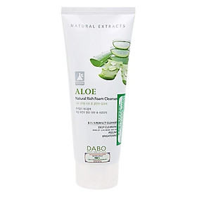 Sữa rửa mặt lô hội sạch da ALOE DABO hàn quốc (180ml) và 3 khuôn MM