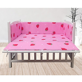 Phụ kiện cũi cho bé - Bộ quây cũi 4 tấm và ga vải bọc đệm cũi cho bé