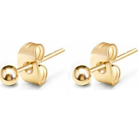 Hoa Tai Nữ Mạ Vàng 18K Hình Quả Bóng Kiểu Dáng Hàn Quốc F088