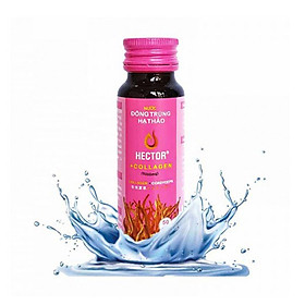 Hộp 10 Chai Nước Thực Phẩm Chức Năng Đông Trùng Hạ Thảo Hector Collagen, Uống Trực Tiếp, Giúp Trẻ Hóa Nhanh, Làm Da Khỏe Mạnh, Sáng Mịn, Ngăn Ngừa Rụng Tóc, Tăng Cường Sinh Lý, Điều Hòa Nội Tiết Tố (50ml/chai)