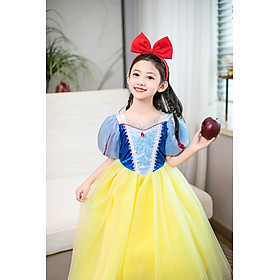 Đầm công chúa bạch tuyết cho bé gái hóa trang cosplay Halloween (tặng kèm cài tóc)