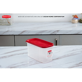 Hộp đựng đồ khô nguyên sinh nhựa nắp đỏ Rubbermaid USA size 2.5L