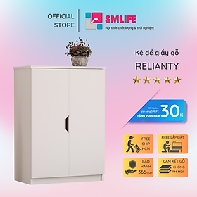 Kệ để giầy gỗ hiện đại SMLIFE Relianty | Gỗ MDF dày 17mm chống ẩm | D60xR35xC90cm