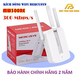 Bộ Mở Rộng Sóng Wifi Chuẩn N Mercusys MW300RE Trắng - Hàng chính hãng