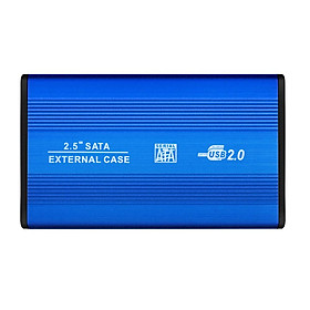 Vỏ bọc ổ cứng SSD 2,5 inch SATA USB2.0 bằng hợp kim nhôm -Màu xanh dương