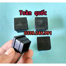 Mua Bộ 10 chiếc vuông 25x25_bịt trong chân bàn ghế  nút chân chống xước  bịt trong chân ống sắt  nút nhựa