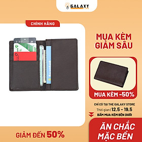 Ví Bóp Nam Nữ Nhỏ Gọn Nhiều Ngăn Để Thẻ CMND Galaxy Store GVMB02B - Nâu (8 x 12 cm)