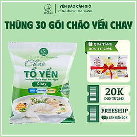 Yến Đảo - Thùng 30 Gói Cháo Yến Chay Chất Lượng Giàu Dinh Dưỡng Ăn Liền Tiện Lợi