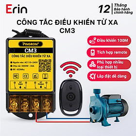 Công tắc điều khiển từ xa máy bơm nước 220V PINGRON CM3 - Công suất cao, khoảng cách 100M, điều khiển bằng remote, bảo hành 12 tháng