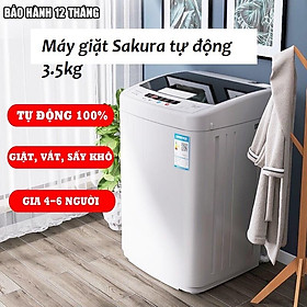 Máy giặt mini tự động Sakura 3.5 kg phù hợp giặt đồ em bé, đồ cá nhân, đồ lót,..., Máy giặt đồ em bé tự động