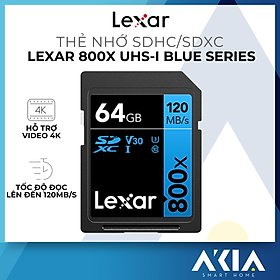 Thẻ nhớ máy ảnh/ máy quay phim Lexar 32GB/ 64GB 800x UHS-I SDHC V10, tốc độ đọc 120MB/s - HÀNG CHÍNH HÃNG