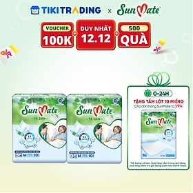 Combo 2 Tã Dán Người Lớn SunMate G2 Size M10 (10 Miếng)