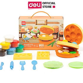 Đồ Chơi Đất Nặn Deli Làm Mì, Hamburger, Làm Kem Kèm Dụng Cụ Và Khuôn Cho Bé An Toàn Nguyên Liệu Tự Nhiên