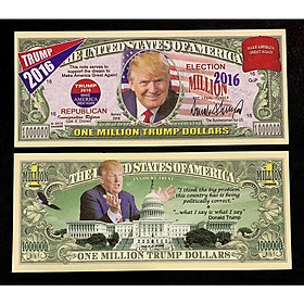 Mua Tờ tiền 1 triệu USD Donald Trump năm 2016 lưu niệm  vật phẩm sưu tầm độc đáo  - kèm túi nilong bảo quản - PASA House
