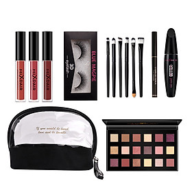 Professional Makeup Set Lip Glaze Eye Shadow Mascara Eyebrow Pencil Home-use Base Makeup Kit