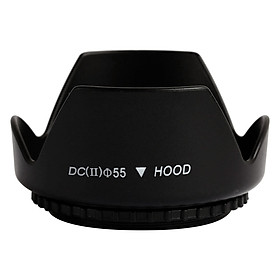 Lens Hood LH-55mm (Đen) - Hàng Nhập Khẩu