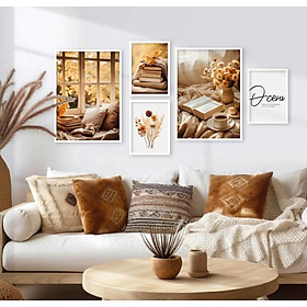 Mua (ẢNH THẬT) Tranh treo tường trang trí quán cà phê  nhà hàng kèm đinh treo chuyên dụng