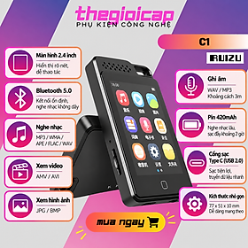 Máy Nghe Nhạc Hifi Di Động Có Loa Ngoài, Kết Nối Bluetooth 5.0, Kiểu Dáng Thể Thao Ruizu C1 Bộ Nhớ 32GB - Hàng Nhập Khẩu