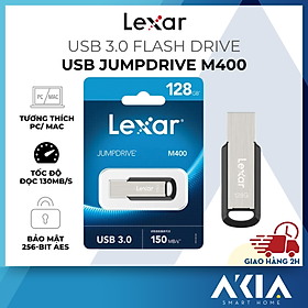 Mua USB Lexar JumpDrive M400 32GB / 64GB / 128GB / 256GB  tốc độ đọc 130Mb/s  tương thích PC/ MAC  BH 3 năm - Hàng chính hãng