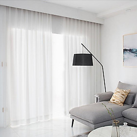Mua Rèm voan trắng lụa tinh khiết  rèm cửa sổ Loại 1  vải treo tường trang trí decor phòng ngủ