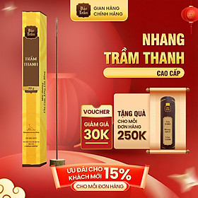 Trầm Thanh Cao Cấp 20cm – Hộp Vàng 20g – Bảo Trầm | Hương Trầm Tự Nhiên – Sạch – Thư Giãn