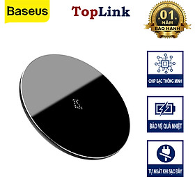 Mua Đế Sạc Nhanh Không Dây Baseus (BS-WC-P10C) 15W Wirelss Charger Chuẩn Qi Cho Điện Thoại - Hàng Chính Hãng