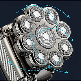 Máy Cạo Râu, Cắt Tóc, Cạo Trọc Đầu 7500 SHAVER 5 in 1, 9 Lưỡi, Dùng Cho Cả Người Hói Đầu Hàng chính hãng