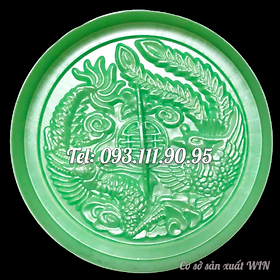 Mua Khuôn ép xôi  khuôn trung thu  bánh in Long Phụng song hỷ - Loại 22 cm - Mã số 1658