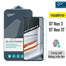 Bộ 2 Kính Cường Lực Gor cho Realme GT Neo 3/ Realme GT Neo 3T Trong Suốt, Không Viền Đen 9H Vát 2.5D ( 2 miếng) - Hàng nhập khẩu