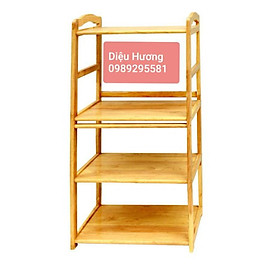 Mua ( loại cố định) Kệ Lò Vi Sóng 4 Tầng Bằng Gỗ Cao Su Tự Nhiên