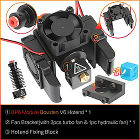3DSWAY 3D Printer Part e3d V6 Hotend Kit All Metal Volcano Nozzle HotEnd Bowden Direct J-head 12V/24V Cooling Fan Bracket 1.75mm Size: 24V