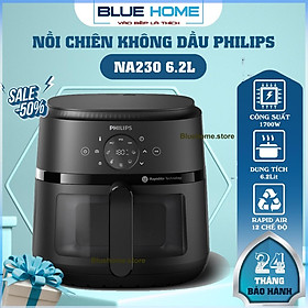 Mua Nồi Chiên Không Dầu Điện Tử Philips NA230/00  6.2 lít |1700W  Cửa Sổ Kính  Hàng Chính Hãng