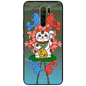 Ốp lưng dành cho Xiaomi Redmi 9 mẫu Mèo Và Cá Chép