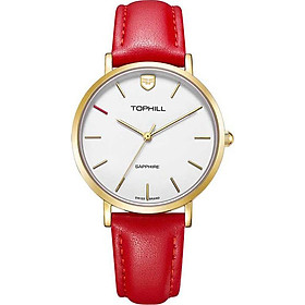 Đồng hồ nữ dây da chính hãng Thụy Sĩ TOPHILL TS007L.PR2252