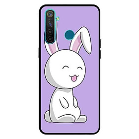 Ốp Lưng in cho Realme 5 Pro / Realme Q Mẫu Thỏ Nền Tím - Hàng Chính Hãng