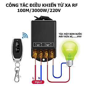 Hình ảnh [MẪU MỚI 2020] Bộ công tắc điều khiển từ xa rf 100m/30A/220V xuyên tường công suất lớn