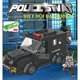 Bộ Đồ Chơi Lắp Ráp Xe Cảnh Sát Đặc Nhiệm Dành Cho Trẻ Trên 6 Tuổi