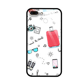Ốp Lưng Cho Điện Thoại IPHONE 7 PLUS/IPHONE 8 PLUS - Mặt Lưng Kính Cường Lực - 8214 TV02 - Hàng Chính Hãng