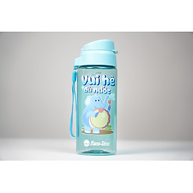 Bình nước cầm tay họa tiết thú cưng kèm dây đeo bình điều chỉnh độ dài, dung tích 500ml, in họa tiết thú cưng bắt mắt