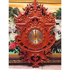 Đồng hồ trang trí gỗ hương đỏ - (45x76cm)