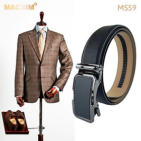 Thắt lưng nam da thật cao cấp nhãn hiệu Macsim MS59