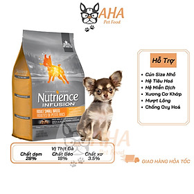 Thức Ăn Cho Chó Chihuahua Nutrience Infusion Bao 500g Dầu Cá Hồi, Da Lông Bóng Mượt - Thịt Gà, Rau Củ Quả, Trái Cây