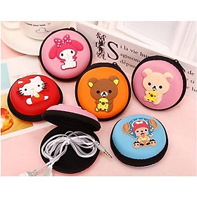 Mua Bóp Đựng Tai Nghe  Dây Cáp Sạc Tròn Hình Thú Nhiều Hình