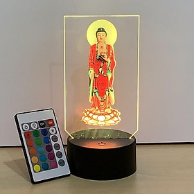 Đèn Led hình Phật Adida trang trí, vật phẩm phong thủy Led-04