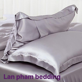 Drap Giường Ga Giường Lẻ Phi Lụa Mát Mịn - Xám