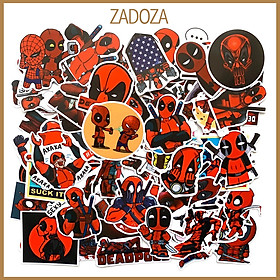 Sticker decal chủ đề dealpool siêu anh hùng dán laptop , điện thoại,bình nước hình dán trang trí