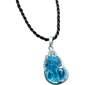 Tỳ Hưu Pha Lê Bọc Bạc Ngọc Quý Gemstones MD28 - Xanh Dương